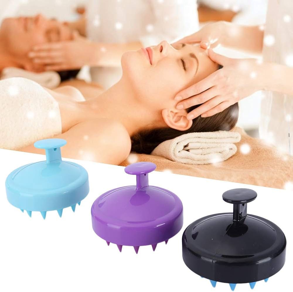 Scalp Massager, Anti‑Slip Soft Silicone Safe and Non‑Toxic Hair Washing Brush, Bathroom Neck Body for Scalp